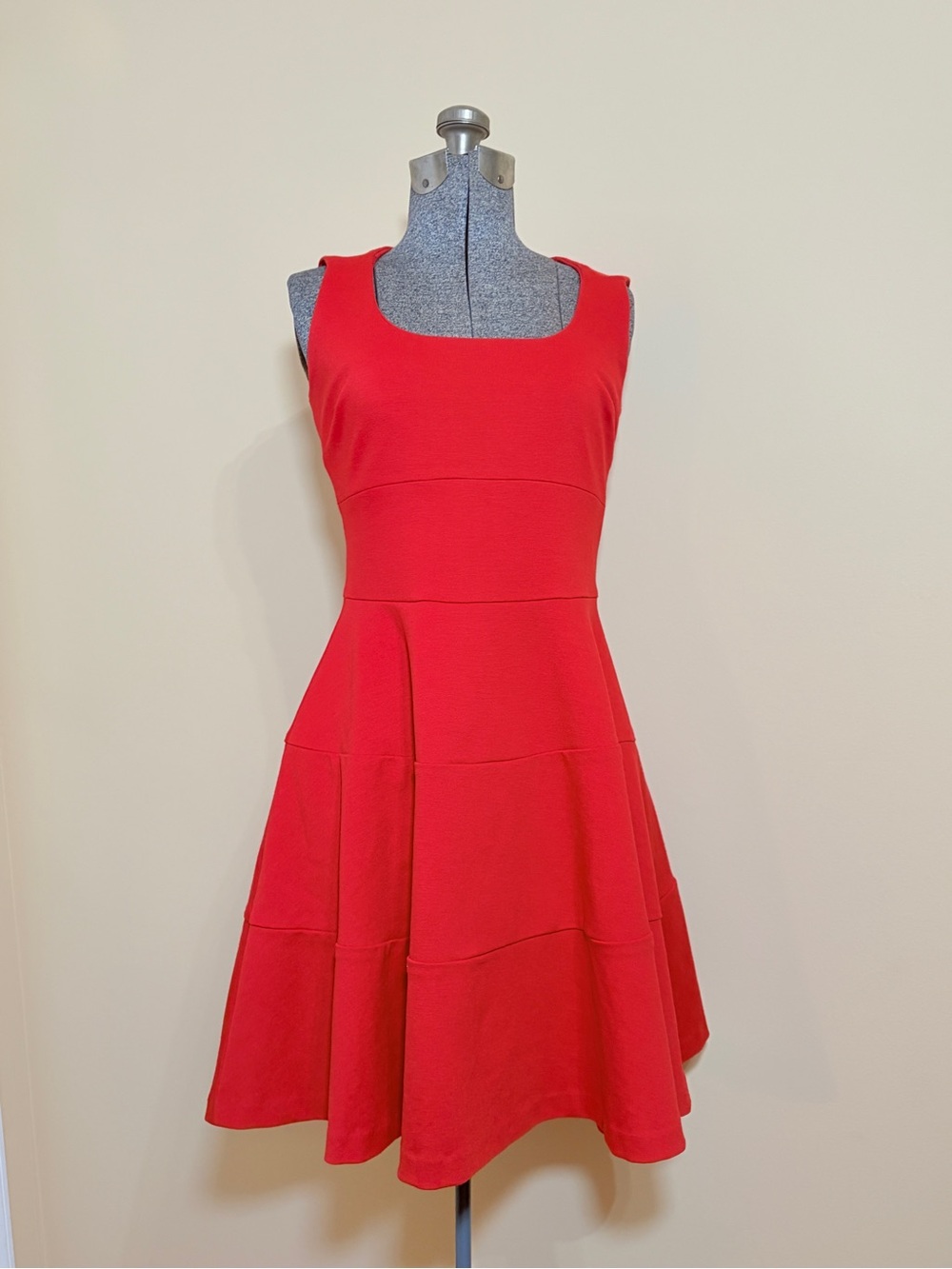 Banana Republic Crimson Sleeveless Fit and Flare Dress - Picture 1 of 9